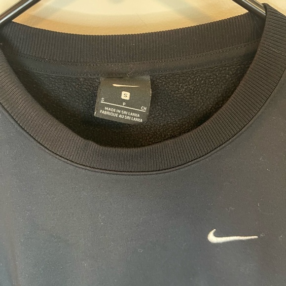 Nike women’s black oversized repeat logo taped sweatshirt size small - Picture 3 of 6